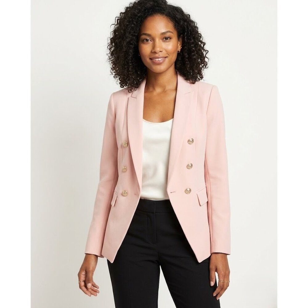 NWT White House Black Market Trophy Jacket in Ballerina Pink Blazer 2 $150
